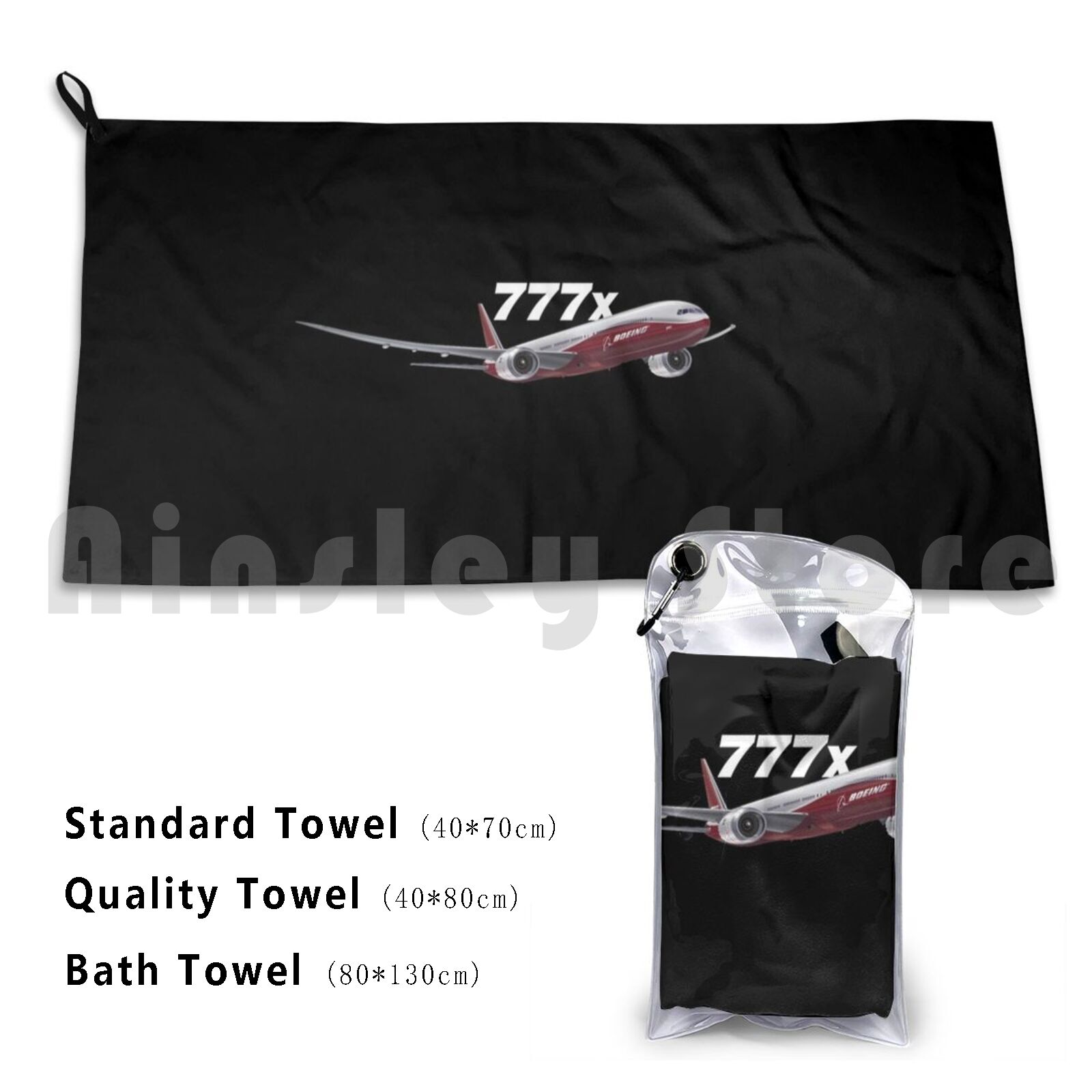 Commercial Printing Images - 보잉 777x 이미지 목욕 타월 비치