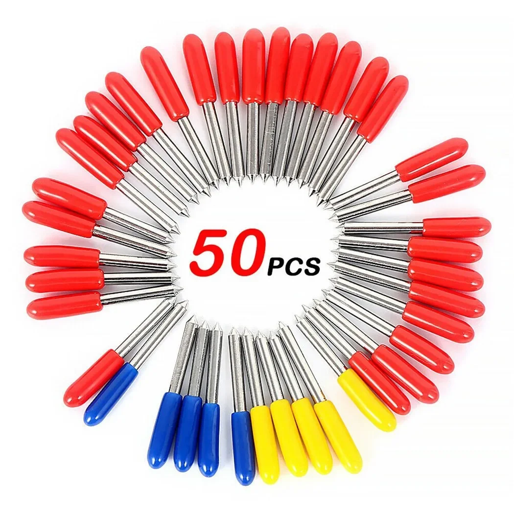 Cutting Plotter Blade - 50Pcs 30/45/60 학위 Roland Cricut 비닐