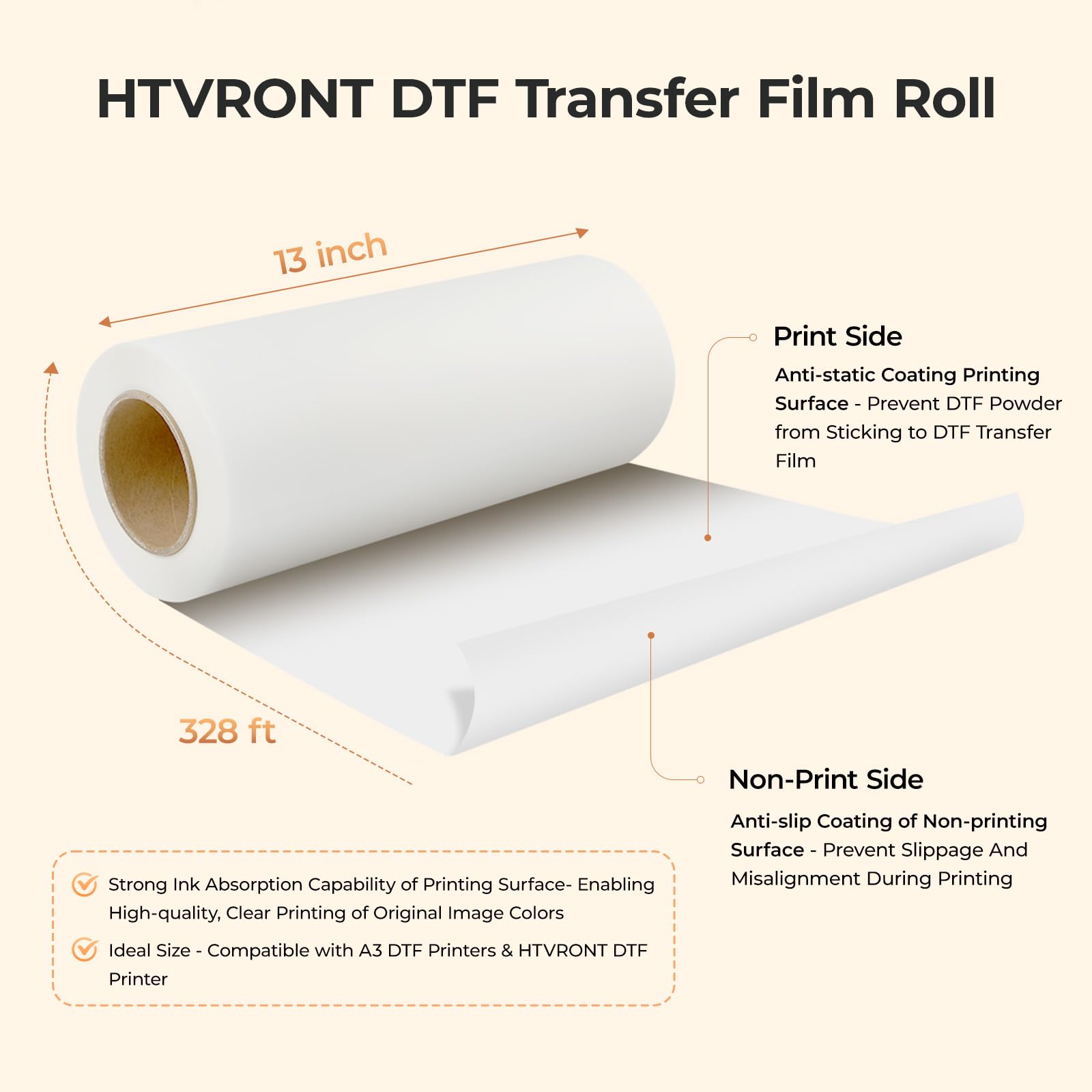HTVRONT DTF 전사 필름 롤 13