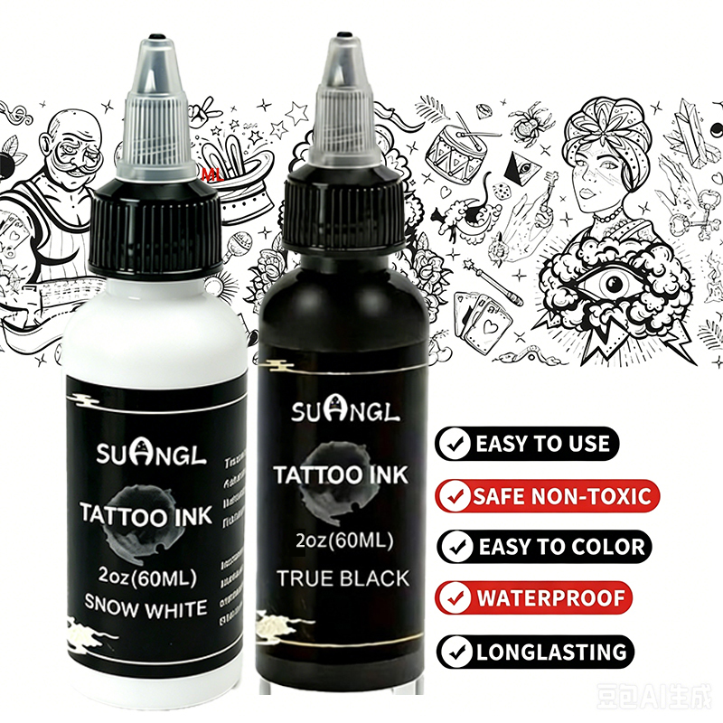 1/2Pcs 60ml 화이트 블랙 문신 잉크 안료 일상 - White Toner Transfer Paper 리뷰 및 가격